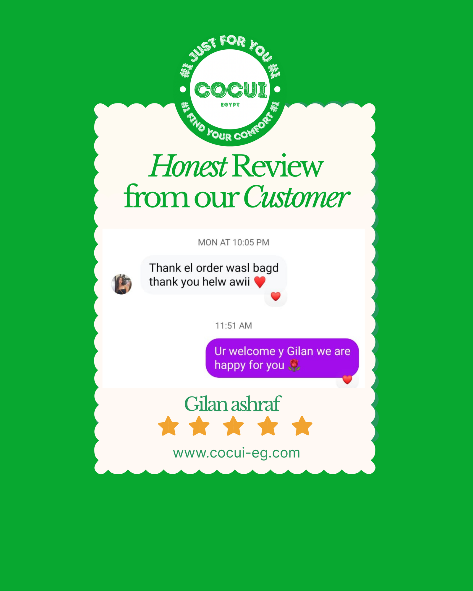 colorful minimalist playful customer review instagram post