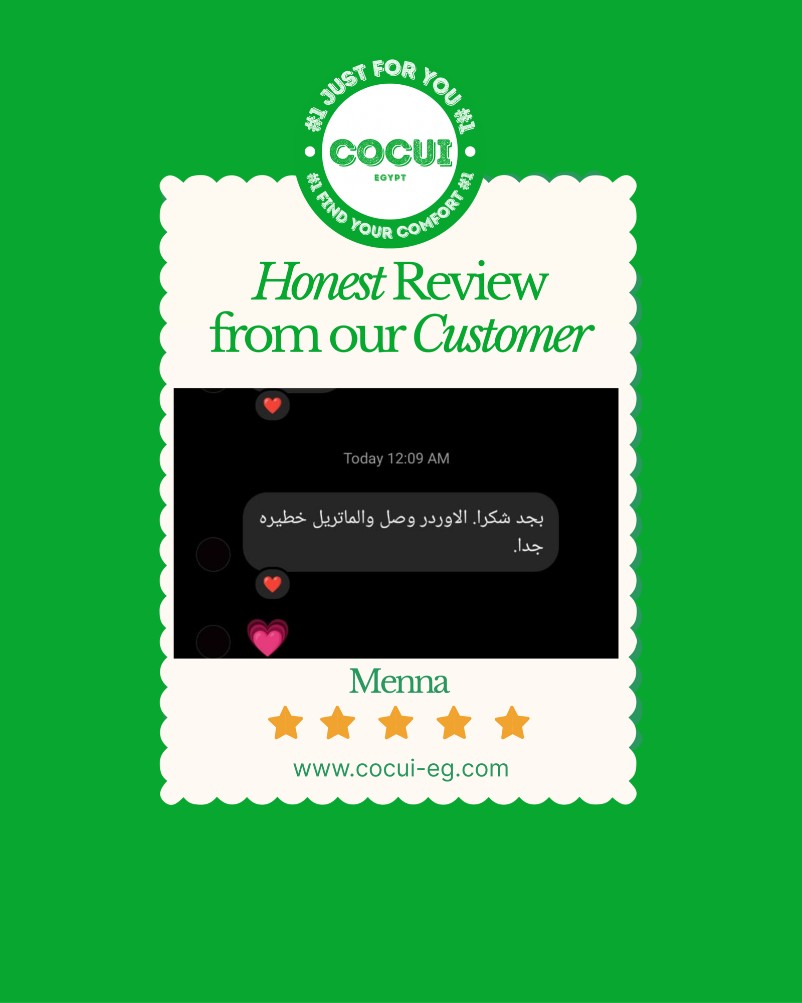 colorful minimalist playful customer review instagram post
